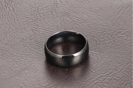 High Polished Black Stainless Couple Ring Set