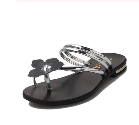 Style 117 Strappy Floral Flip Flops   :: Available in 6 Colors