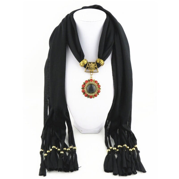 Style 125 Boho Daisy Pendant Scarf :: Available in 6 Colors