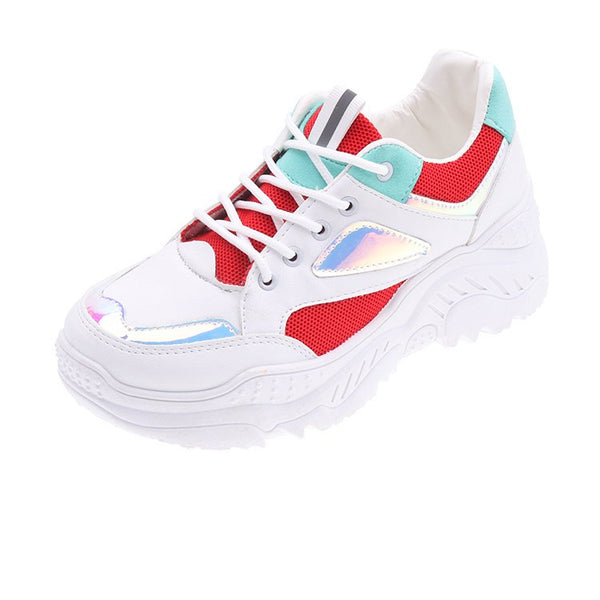 Style 127 Shimmering Artscape Women's Designer Sports Sneakers   :: Available in 2 Colors