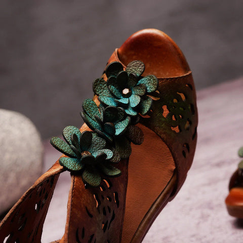 Style 1722 Bohemian Summer Collection - Genuine Leather Sandal Boots