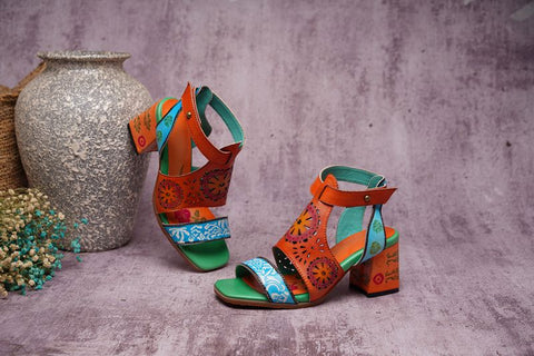 Style 1724 Bohemian Summer Collection - Mandela Square Heel Sandal
