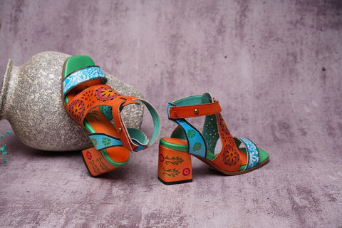 Style 1724 Bohemian Summer Collection - Mandela Square Heel Sandal