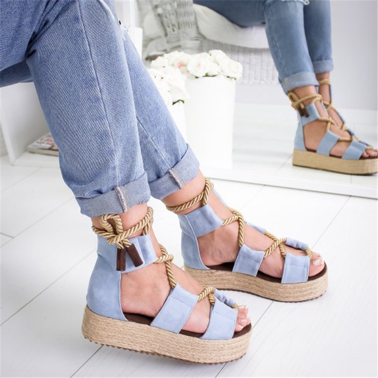 Women's Summer Hemp Gladiator Style Espadrilles  :: Available in 4 Colors
