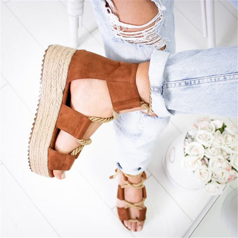 Women's Summer Hemp Gladiator Style Espadrilles  :: Available in 4 Colors