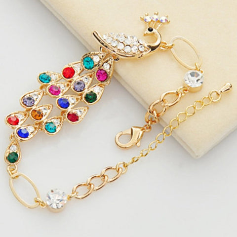 Style 1114 Rainbow Peacock Anklet