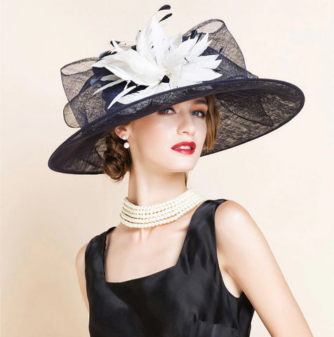 Style 229 Luxury Linen Kentucky Derby Hat  - 2 Colors