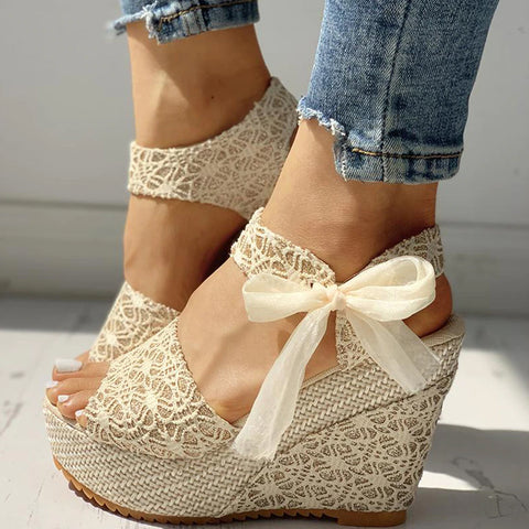 Style 3311 Women's Summer Lace Wedges  :: Available in 3 Colors
