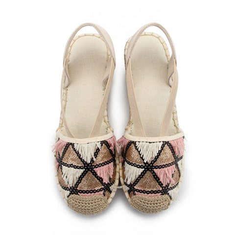 Geometric Pattern Espadrilles  :: Available in 2 Colors