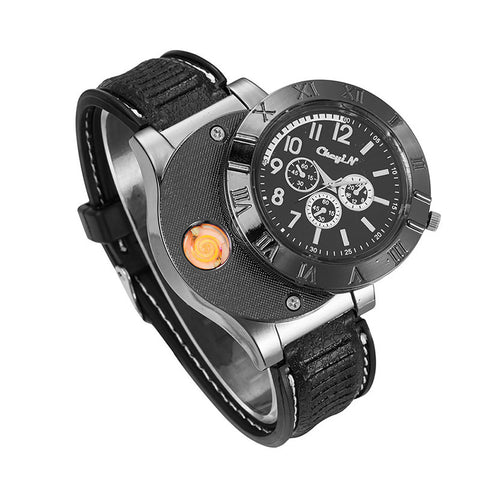 Style 4412 Military Grade USB Charging Watch w/Flameless lighter  - Available in 7 Colors