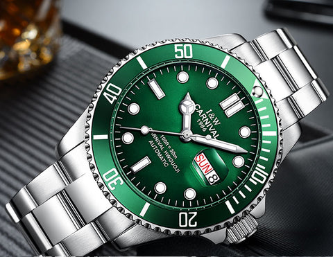 Style 2316 Carnival Men's Luxury Swiss Diving Watch  - Available in 7 Colors - BEST SELLER!