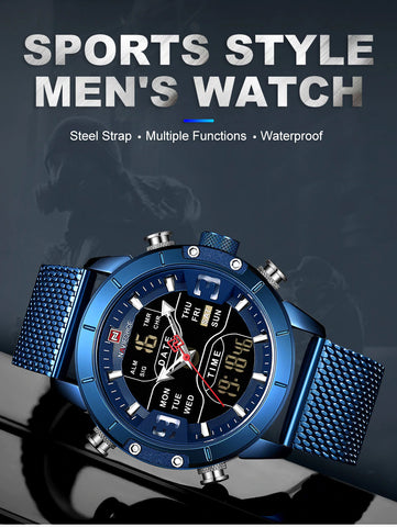 Style 4420 Dual Multi Function Quartz Military Watch - Available in 5 Colors