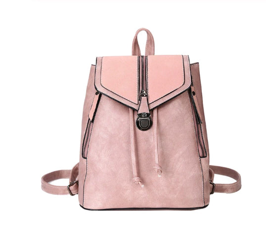 Style 502 Vintage Matte Leather Back Pack in 4 Colors