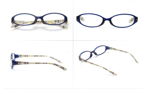 Style 7724 Trendy Plaid Designer Women's Reading Glasses    :: Available in 3 Colors