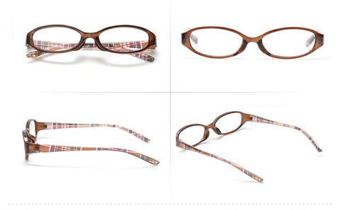 Style 7724 Trendy Plaid Designer Women's Reading Glasses    :: Available in 3 Colors