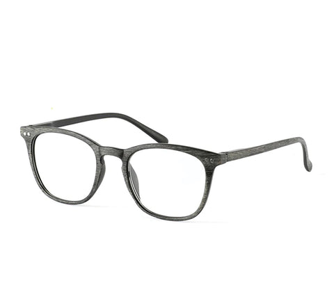 Style 8826 Men's Faux Wood Round Reading Glasses  :: Available in 2 Colors