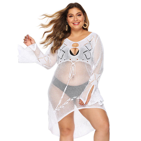 Style 905  Plus Size Boho knitted Swimsuit Cover Up - BEST SELLER!