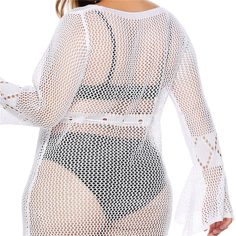 Style 905  Plus Size Boho knitted Swimsuit Cover Up - BEST SELLER!
