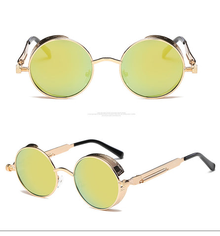 Style 9904 Gold/Silver Plate Metal Steampunk Sunglasses   :: Available in 13 Colors