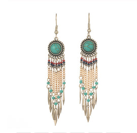 La Bohem Collection - Native American Turquoise Dream Catcher Style Earrings