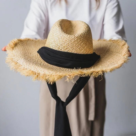 Style 313 Hand Crafted Straw & Raffia Summer Hat