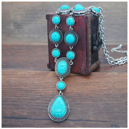 Vintage Turquoise & Silver Necklace I