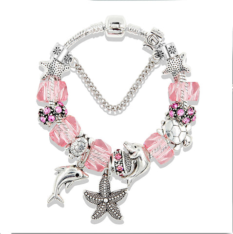 Under the Sea Collection I :: Handmade European Charm Bracelet ::Available in 5 Colors