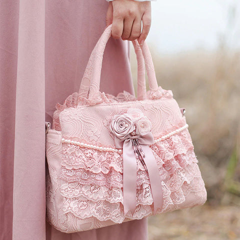 Handmade Vamp & Lace Shoulder bag - Available in 3 Color Combinations