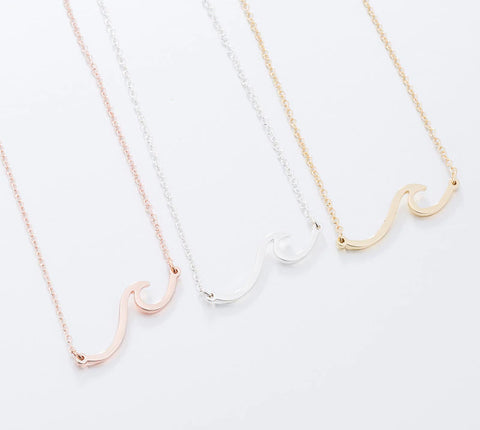 Wave Bar Pendant - Available in 3 Colors