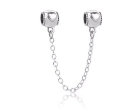 Barrel Hearts Safety Chain - Silver