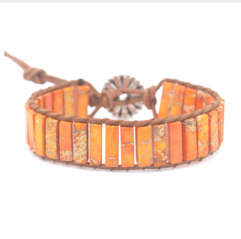 Handmade Natural Stone Wrap Bracelet - Available in 14 Colors